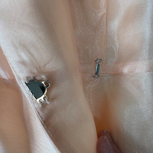 NEW Jessica Howard Blush Sheer Wrap Blouse Ribbon Tie Size 8 USA Vintage Evening - Picture 11 of 11